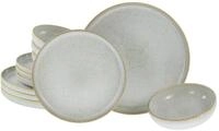 CreaTable, 23715, Serie Uno Vintage Offwhite, 12-teiliges Geschirrset f&uuml;r 4