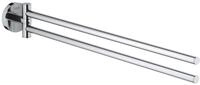 GROHE Start, Doppel-Handtuchhalter (f&uuml;r 2 gro&szlig;e Handt&uuml;cher, 44cm lang, schwenkbar,