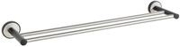 WENKO UV-Loc&reg; Badetuchstange Duo Udine, Stange f&uuml;r Handt&uuml;cher aus geb&uuml;rstetem &