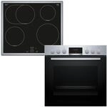 Bosch HND415LS62, Einbauherd-Set Serie 4, Bestehend aus HEA513BS4 Herd, 60 x 60 cm,