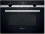 Siemens iQ500 Einbau Mikrowelle mit Hei&szlig;luft 60 x 45 cm Edelstahl CM585AGS1 