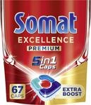 Somat Excellence Premium 5in1 Caps (67 Caps), schnellaufl&ouml;sende Sp&uuml;lmaschinentabs