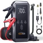5000A Auto Starthilfe, YaberAuto Starthilfe Powerbank mit 150PSI Kompressor,