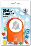 Ursus 19520029 - Motivlocher mittel, Glocke, aus orangenem Kunststoff mit