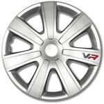 PETEX RB540214 Radzierblendenset VR Silber Gr&ouml;&szlig;e 14 Zoll Doppelt Lackiert ABS