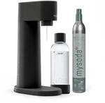 Mysoda: Woody Set Wassersprudler - Schwarz