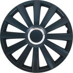 AutoStyle 4er Set Radzierblenden Spyder 17-Zoll Schwarz + Chrom Ringen
