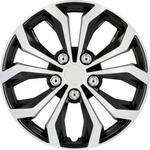 cartrend Daytona Universal Radzierblenden in schwarz/silber, Radkappen 15 Zoll,