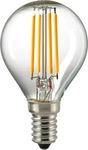 SIGOR LED Filament Kugellampe klar 4,5W E14 470lm 2700K dimmbar