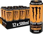 Monster Energy Rehab Peach - koffeinhaltiger Energy-Eistee mit Pfirsich-Geschmack -