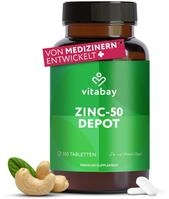 Vitabay Zink 50 mg hochdosiert &ndash; 500 teilbare Tabletten &ndash; Zinkgluconat f&uuml;r