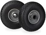 Relaxdays, schwarz-grau Sackkarrenrad Set, pannensicher,10026071_957, 3.00-4