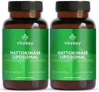 Vitabay Nattokinase 2.000 FU hochdosiert &ndash; 360 vegane Softgel-Kapseln &ndash;