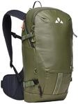VAUDE Monviso 20 Skitourenrucksack 20 L, flacher Sitz, Khaki, Gr. medium | Platz f&uuml;r