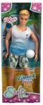 Simba Steffi Love Beach Kevin, Kevin in Badehose mit T-Shirt und Vollyball,