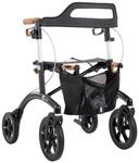 Saljol Allround Rollator in Vollausstattung, 6,4 kg Leichtgewicht mit Sitz,