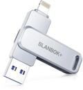BLANBOK+ Apple MFi-zertifizierter USB Stick 256G f&uuml;r iPhone, Externer iPhone Stick