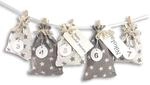 Frau WUNDERVoll&reg; Stoff Adventskalender zum Bef&uuml;llen Schneefl&ouml;ckchen...