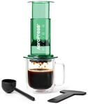 AeroPress Clear Green Kaffeepresse, All-in-One-French-Press, manuelle Kaffeemaschine