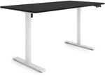 ESMART ETX-121WB elektrischer Steh-Sitz-Schreibtisch | 160 &times; 80 cm, Schwarz,...