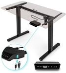 Duronic TM51 BK Schreibtisch | H&ouml;henverstellbares Tischgestell bis 118 cm 