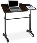 Relaxdays Laptoptisch gro&szlig; XXL h&ouml;henverstellbar, HxBxT: 110 x 100 x 50 cm, Holz,