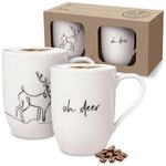 Villeroy & Boch &ndash; Statement Tassen Set "Rentier" 2 teilig Weihnachten, Wei&szlig;,