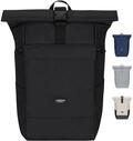 LARKSON Rucksack Damen & Herren Schwarz - No 4 Large - Rolltop Backpack 21 L mit 16