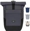 LARKSON Rucksack Damen & Herren Schwarz Grau - No 4 Large - Rolltop Backpack 21 L mit
