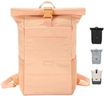 LARKSON Rucksack Damen Herren Orange - No 4 - Rolltop Backpack mit Laptopfach Uni,