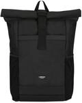 LARKSON Rolltop Rucksack Herren & Damen Gro&szlig; Schwarz - No 2 - Daypack f&uuml;r Schule,