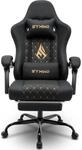 Symino Gaming Stuhl - Ergonomischer B&uuml;rostuhl im Racing Style, 200 kg Belastbarkeit,