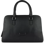 bugatti Elsa Damentasche aus Leder, edle und moderne Handtasche f&uuml;r Damen in schwarz