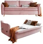 MIUFORM Charming Charlie Slim mit Bettkasten und mit Bettfunktion | 3 Sitzer Sofa 