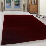 Ayyildiz Teppich-Teppich Modern Designer einfarbig kurzflor, Polypropylen, Rot,...