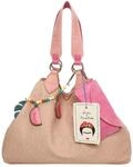 Fritzi x Frida Kahlo Izzy Limited Denim Shopper Melon in Rosa Frabe Damen