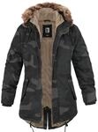 bw-online-shop Ladies Fishtail Winterparka mit Futter darkcamo - S