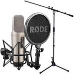 Rode NT2-A XLR Kondensator Mikrofon Set + keepdrum Galgen-Mikrofonst&auml;nder