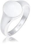 Kuzzoi Siegelring Herrenring oval matt, massiv 12 mm breit in 925 Sterling Silber,