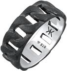 Kuzzoi Massiver Herrenring (8 mm) im Panzer Bandring M&auml;nner 925 Silber |...