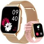 Popglory Smartwatch Herren Damen, 2.01'' Fitnessuhr mit Blutdruckmessung