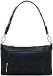 Desigual Umh&auml;ngetasche Schultertasche Half Logo Monica Crossbodybag Black schwarz