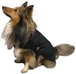 Fashion Dog Hunde-Regenmantel mit Fleecefutter - Schwarz - 80 cm