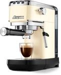 Tchibo Siebtr&auml;ger Espressomaschine Lapressa (15 bar, 980ml Wassertank), Pre-Infusion