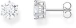 THOMAS SABO Ohrstecker mit gro&szlig;em, wei&szlig;em Stein Recyceltes 925 Silber H2300-051-14