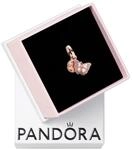 PANDORA Rosafarbener Schmetterling & Spruch Doppelter Charm-Anh&auml;nger 782555C01