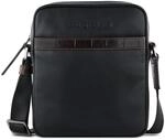 bugatti Corso DeLuxe, kleine Schultertasche aus echtem Leder, Messenger Bag in
