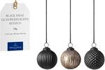 Villeroy & Boch &ndash; Black Xmas Ornamente Weihnachten Set 3 teilig Schwarz,
