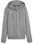 Puma Damen Teamgoal Casuals Hooded Jacket Sweat, Medium Gray Heather-Puma White, S EU
