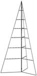 vidaXL Metall-Weihnachtsbaum f&uuml;r Dekorationen Schwarz 140 cm